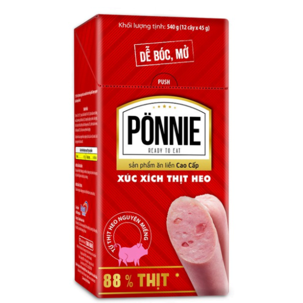 Xúc xích Ponnie 88% thịt