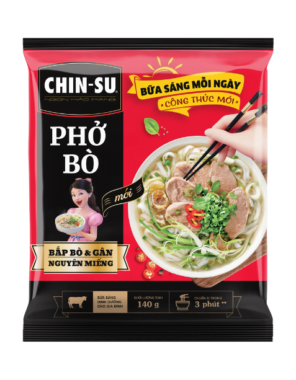 CHIN-SU PHỞ BÒ có thịt - Dạng gói