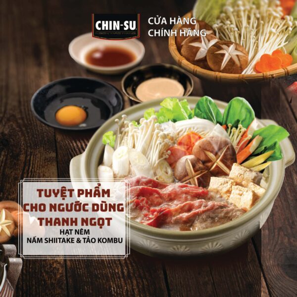 Hạt nêm CHIN-SU Nấm Shiitake & Tảo Kombu - Hình ảnh 4